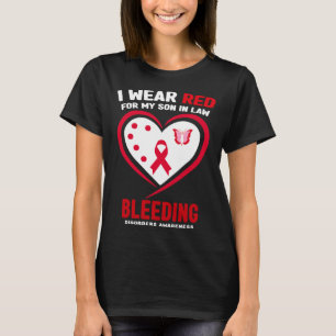 Ich trage Rot für meinen Schwiegersohn Blutungsstö T-Shirt