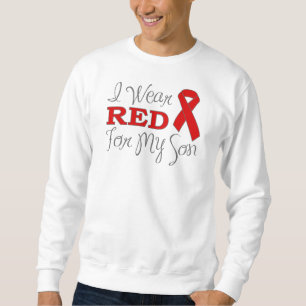 Ich trage Rot für meinen Sohn (rotes Band) Sweatshirt