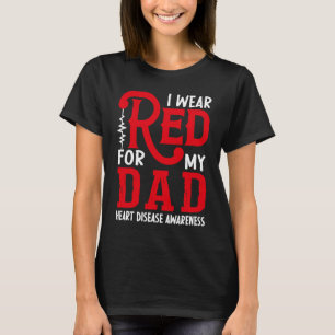 Ich trage Rot für meinen Vater Amerikanischer Mona T-Shirt