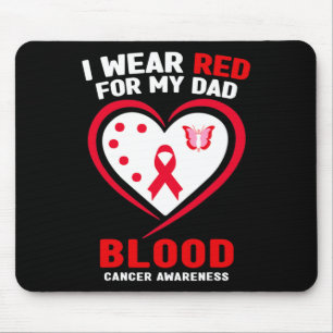 Ich trage Rot für meinen Vater Blutkrebs-Bewusstse Mousepad