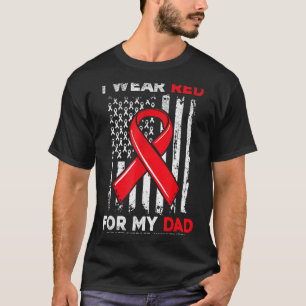 Ich trage Rot für meinen Vater CHD Herzkrankheit-B T-Shirt