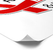 Ich trage Rot für meinen Vater Herzerkrankung Poster (Ecke)