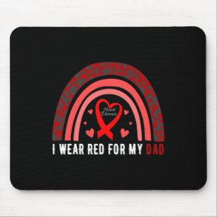 Ich trage Rot für meinen Vater – Herzkrankheiten-B Mousepad