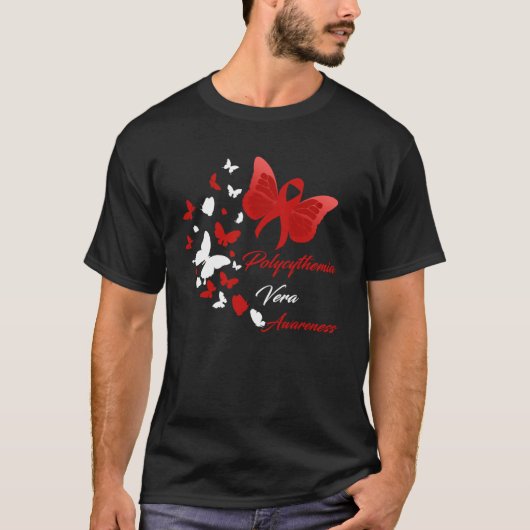 Ich trage Rot für Polycythemia Vera Sensibilisieru T-Shirt (Vorderseite)