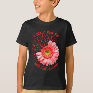 Ich trage Rot für Sichelzellenbewusstsein, Kämpfer T-Shirt
