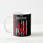 Ich trage Rot, ich bin ein Überlebender, Herzkrank Kaffeetasse (Links)