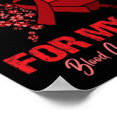 Ich trage Rot im Gedächtnis für meine Hornhautkreb Poster (Ecke)