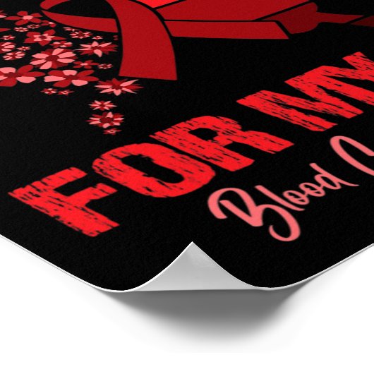 Ich trage Rot im Gedächtnis für meine Hornhautkreb Poster (Ecke)