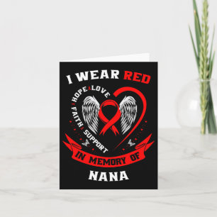 Ich trage Rot in Erinnerung an die Nana Herzerkran Karte