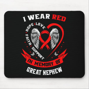 Ich trage Rot in Erinnerung an meinen Großneffen m Mousepad