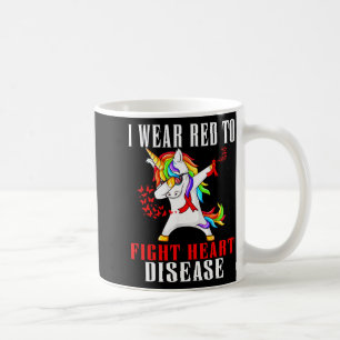 Ich trage Rot, um das Bewusstsein für Herzkrankhei Kaffeetasse