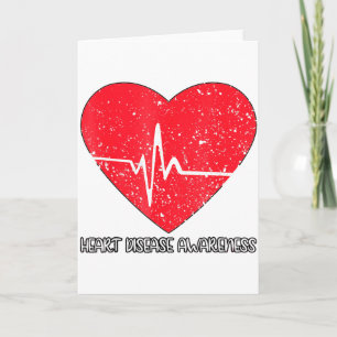 Ich trage Rot um das Bewusstsein für Herzkrankheit Karte
