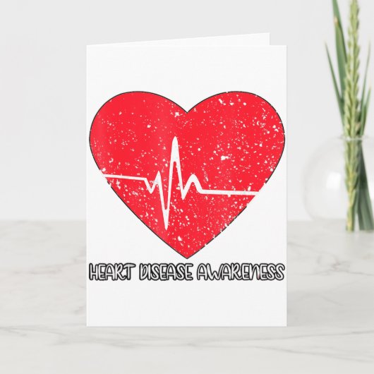 Ich trage Rot um das Bewusstsein für Herzkrankheit Karte (Vorderseite)