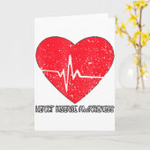 Ich trage Rot um das Bewusstsein für Herzkrankheit Karte (Gelbe Blume)