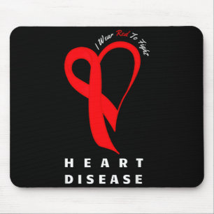 Ich trage Rot um gegen Herzkrankheiten zu kämpfen Mousepad