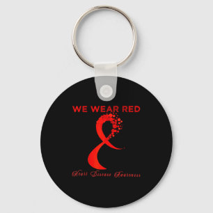 Ich trage Rot um gegen Herzkrankheiten zu kämpfen Schlüsselanhänger