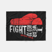 Ich trage Rot, um Herzkrankheiten zu bekämpfen Fleecedecke (Vorderseite (Horizontal))