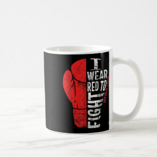 Ich trage Rot, um Herzkrankheiten zu bekämpfen Kaffeetasse