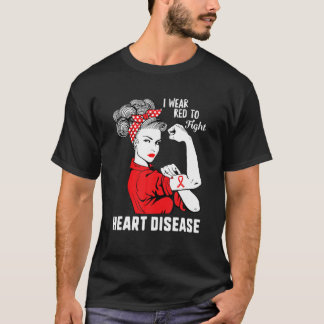 Ich trage Rot, um Herzkrankheiten zu bekämpfen T-Shirt