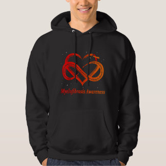 Ich trage Rot und Orange für Myelofibrose Awarenes Hoodie