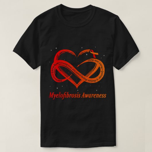 Ich trage Rot und Orange für Myelofibrose Awarenes T-Shirt (Design vorne)