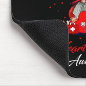 Ich trage Rot wegen Herzerkrankungen Mousepad (Ecke)