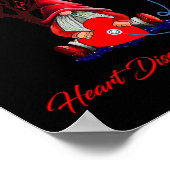 Ich trage Rot wegen Herzerkrankungen Poster (Ecke)