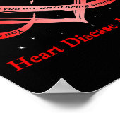 Ich trage Rot wegen Herzerkrankungen Sensibilisier Poster (Ecke)