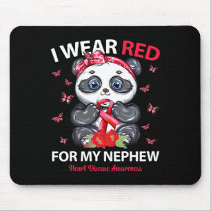 Ich trage Rot wegen meiner nephärischen Herzkrankh Mousepad