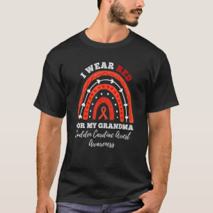 Ich trage Rot wegen meiner Oma plötzlichen Herzsti T-Shirt
