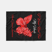 Ich trage Rot wegen meiner Onkel-Herzerkrankung Fleecedecke (Vorderseite (Horizontal))