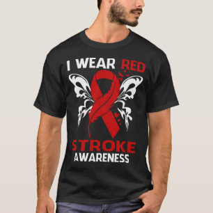 Ich trage Rot wegen starker Aufmerksamkeit T-Shirt