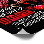 Ich trage rote Unterstützung für die Kämpfer gegen Poster (Ecke)