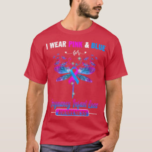 Ich trage Säugling der rosa und blauen Schwangersc T-Shirt