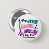 Ich trage Schilddrüse-Band für meine Mama 37 Button (Vorne & Hinten)