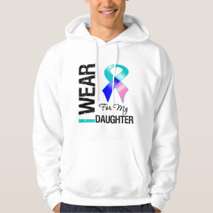 Ich trage Schilddrüsenkrebs-Band für meine Tocht Hoodie