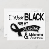 Ich trage Schwarz für meine Tochter 42 Melanom Postkarte (Vorne/Hinten)