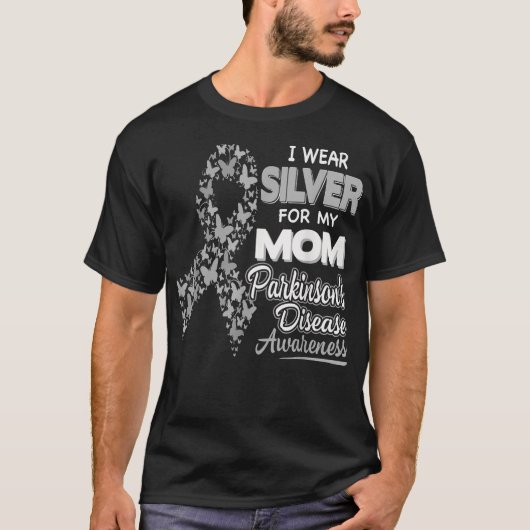 Ich trage Silber für meine Mama Parkinson Krankhei T-Shirt (Vorderseite)