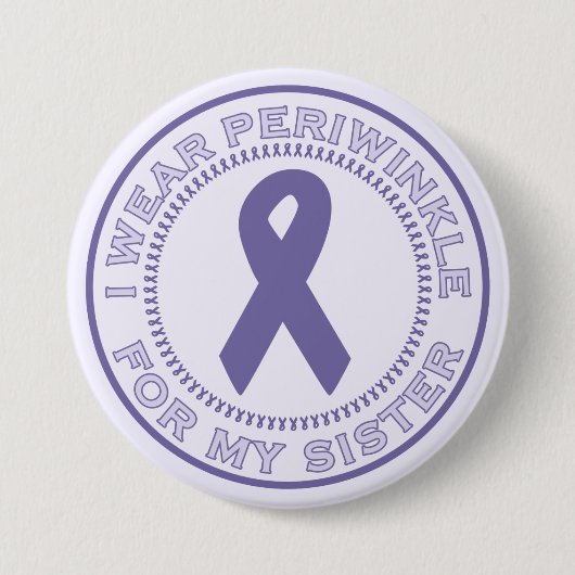 Ich trage Singrün für meine Schwester Button (Vorderseite)