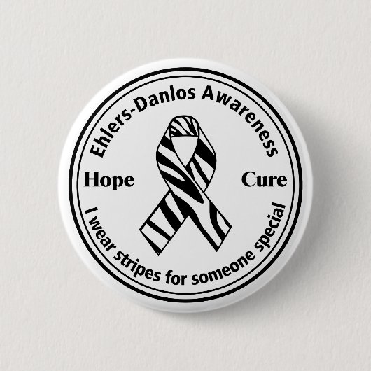 Ich trage Streifen für jemand spezieller EDS-Knopf Button (Vorderseite)