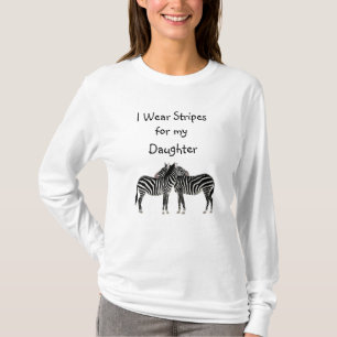 Ich trage Streifen für meine Tochter EDS Awareness T-Shirt