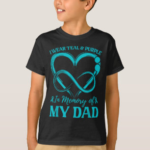 Ich trage Teal & Purpur In Erinnerung an meinen Va T-Shirt