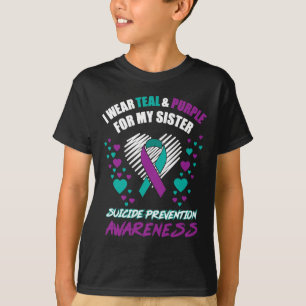 Ich trage TealandPurple für meine Schwester Suizid T-Shirt