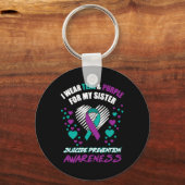 Ich trage Tealandviolett für meine Schwester Suizi Schlüsselanhänger (Vorderseite)