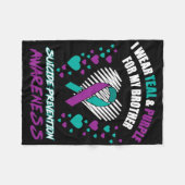 Ich trage Tealandviolett für meinen Bruder, den Se Fleecedecke (Vorderseite (Horizontal))