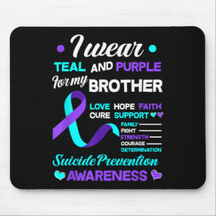 Ich trage Türkis &amp; Lila Für Den Suizid Meines  Mousepad