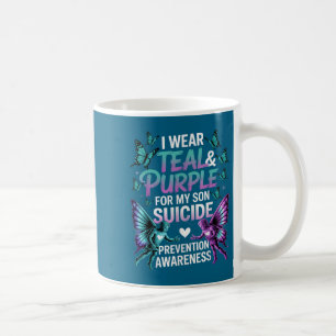 Ich trage Türkis & Lila für die Selbstmordpräv Kaffeetasse
