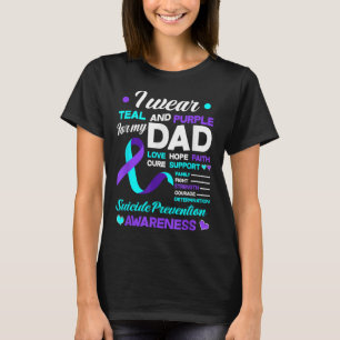 Ich trage Türkis & Lila für meinen Vater Selbs T-Shirt