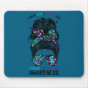 Ich trage Türkis & Lila für Suizidprävention A Mousepad