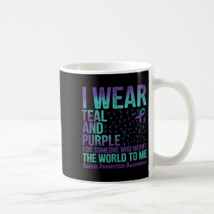 Ich trage Türkis & Lila für Suizidprävention B Kaffeetasse